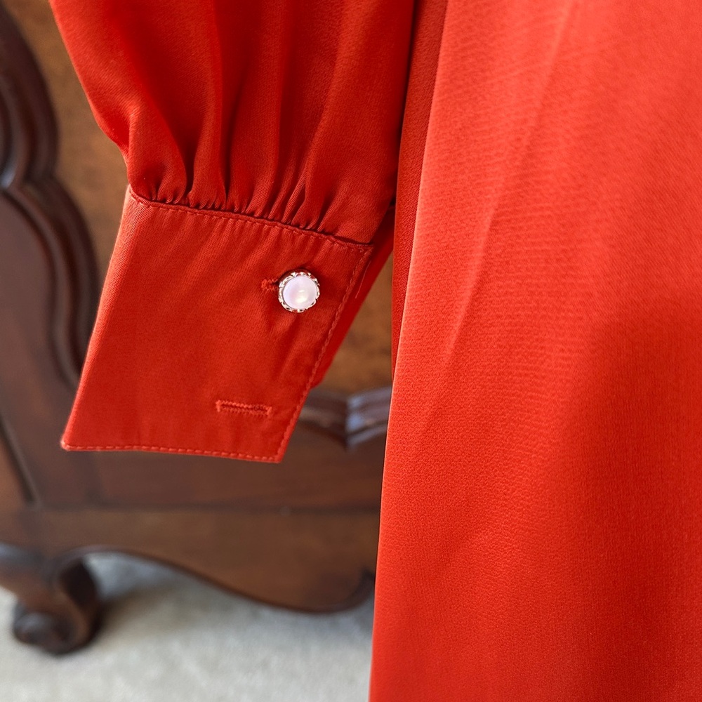 Chicwish Rust Faux Wrap Ruffle Dress - Picture 10 of 10